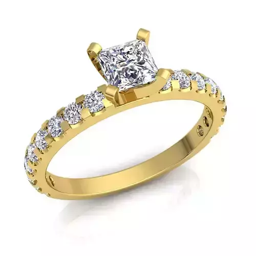 Engagement Solitaire Ring  3D print model