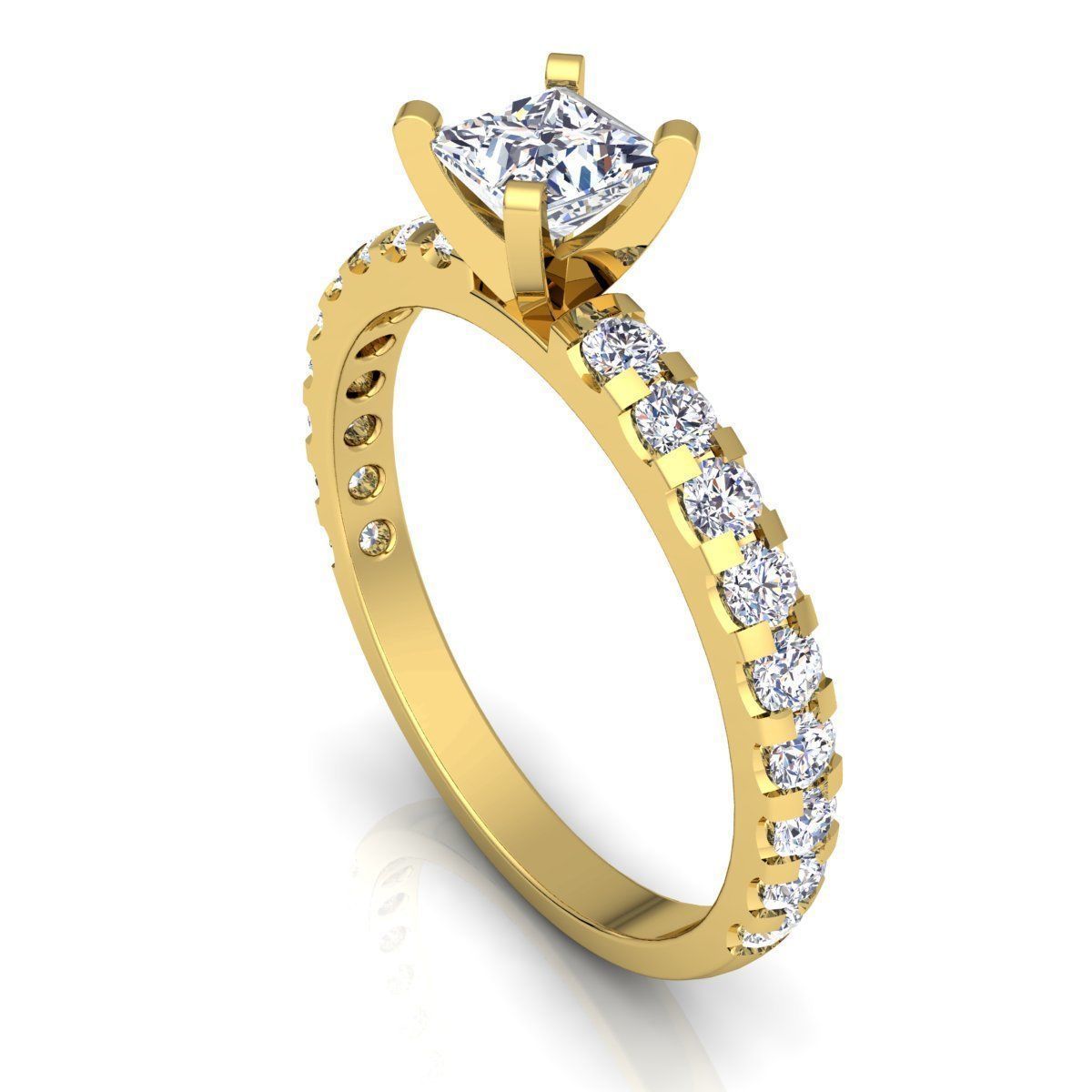 Engagement Solitaire Ring  3D print model_6