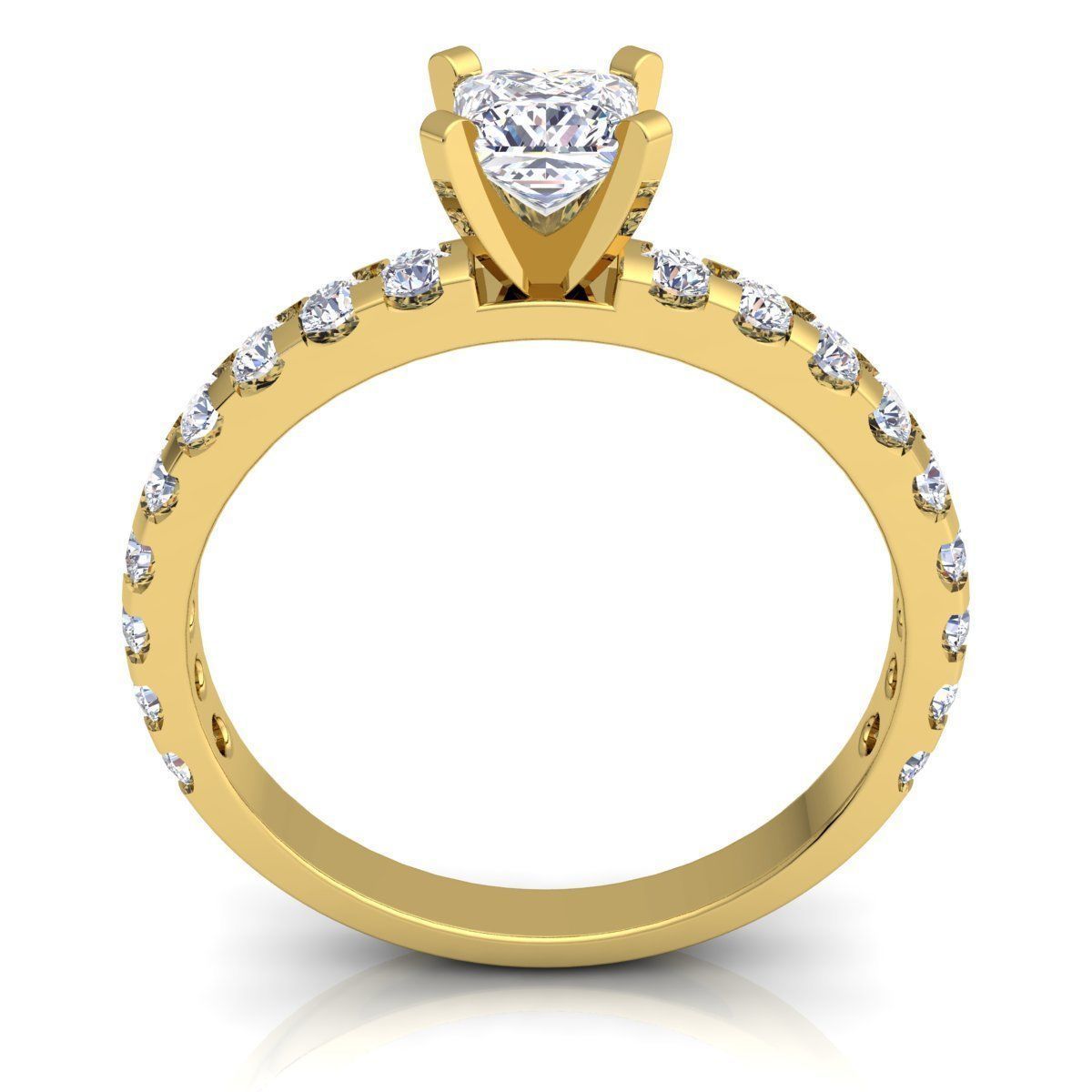 Engagement Solitaire Ring  3D print model_3