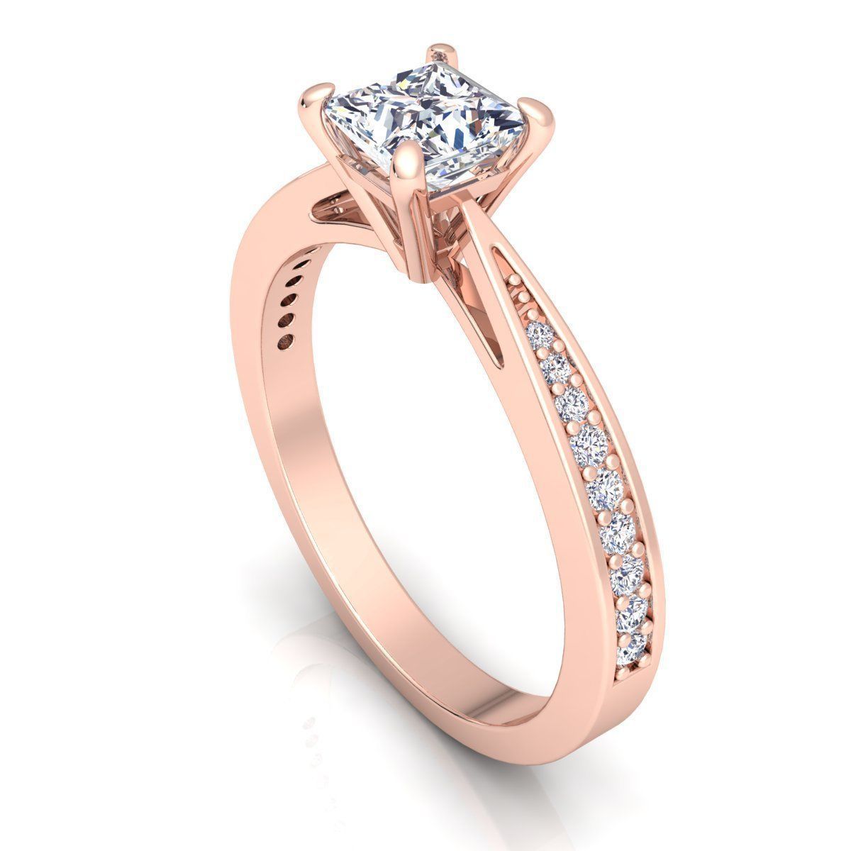 Engagement Solitaire Ring  3D print model_7
