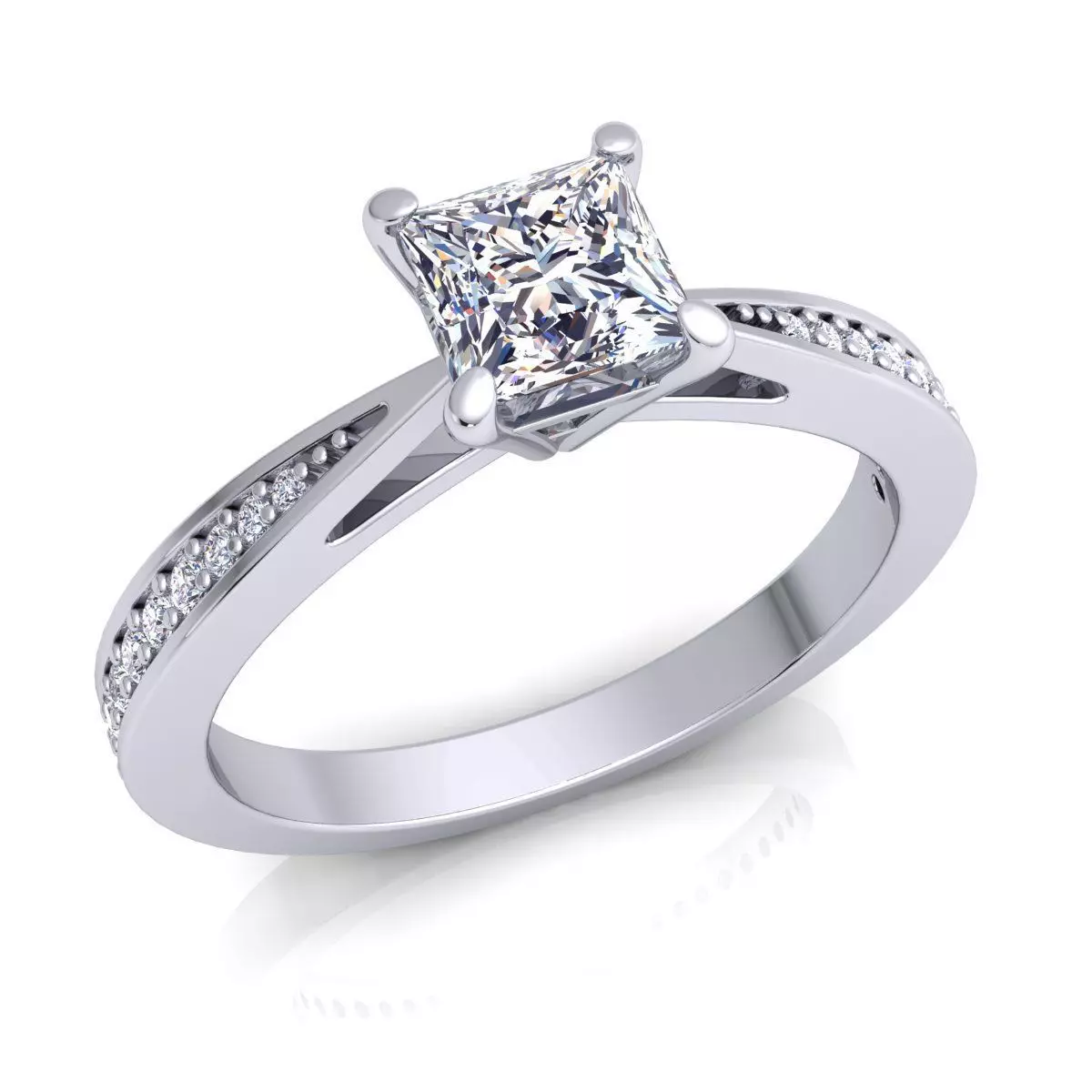 Engagement Solitaire Ring  3D print model_0