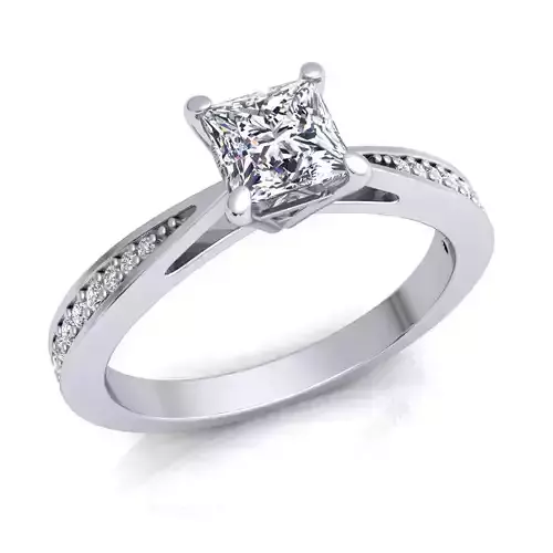 Engagement Solitaire Ring  3D print model