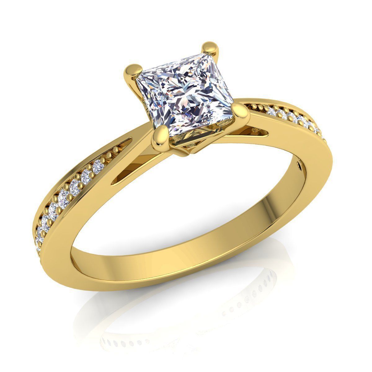 Engagement Solitaire Ring  3D print model_2