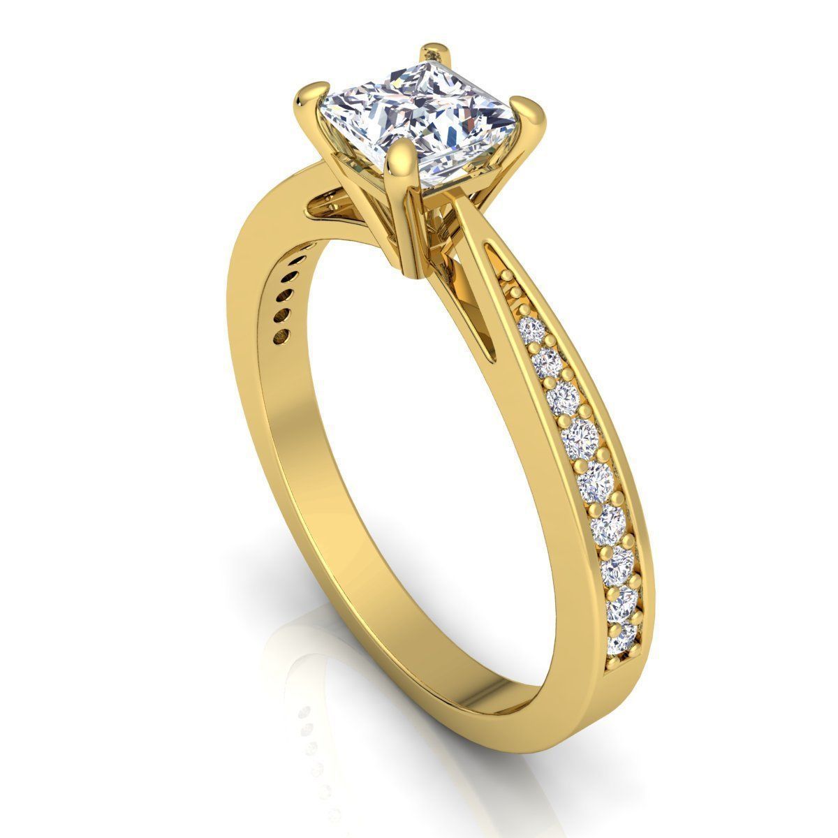 Engagement Solitaire Ring  3D print model_6
