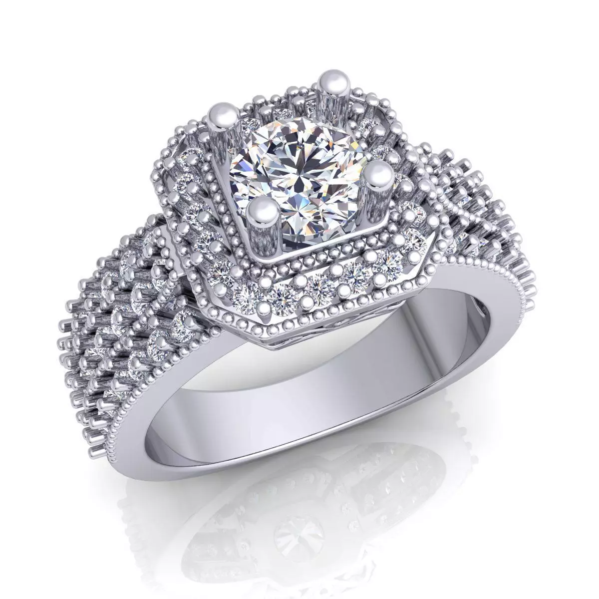 Fancy Halo Ring  3D print model_0