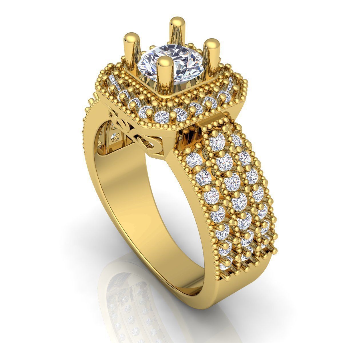 Fancy Halo Ring  3D print model_6