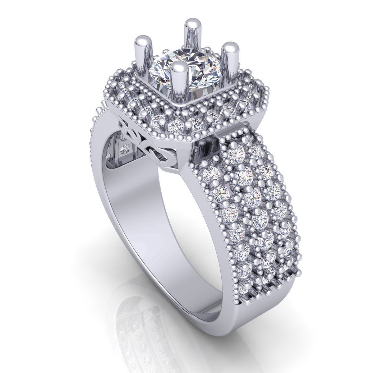 Fancy Halo Ring  3D print model_8