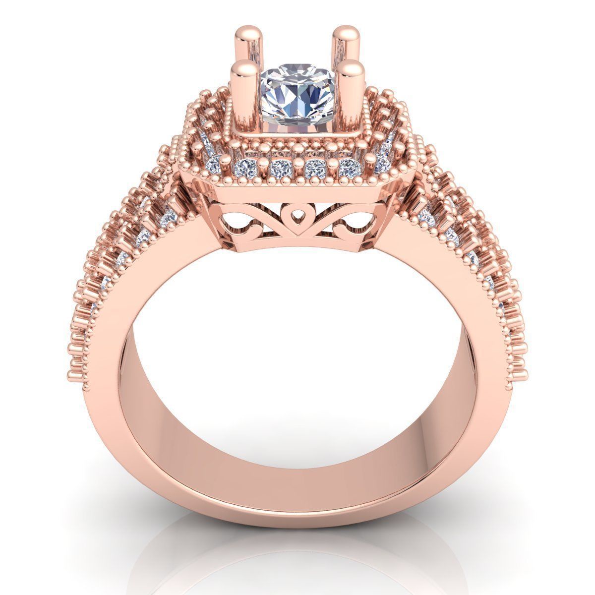 Fancy Halo Ring  3D print model_4