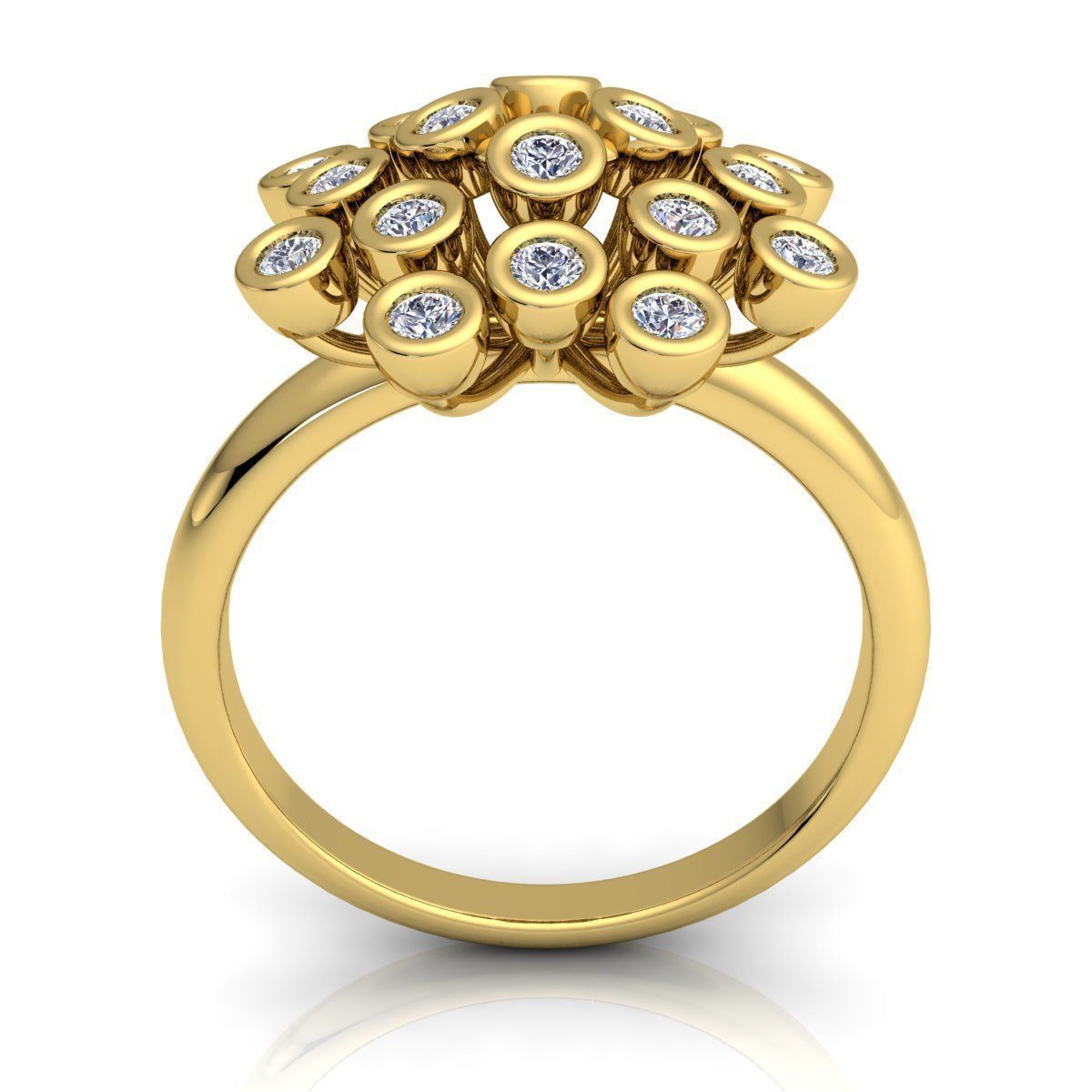 Diamond Ring  3D print model_3