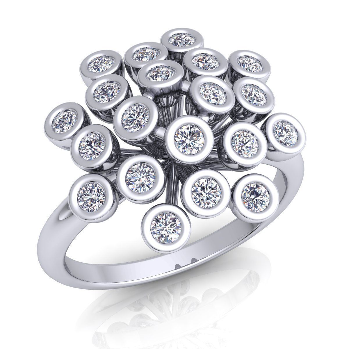 Diamond Ring  3D print model_2
