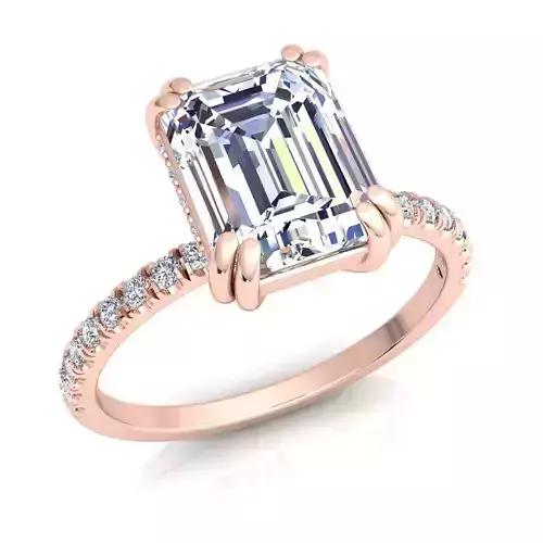 Emerald Cut Ring  3D print model