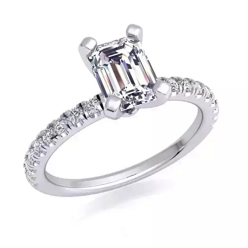 Emerald Cut Ring  3D print model