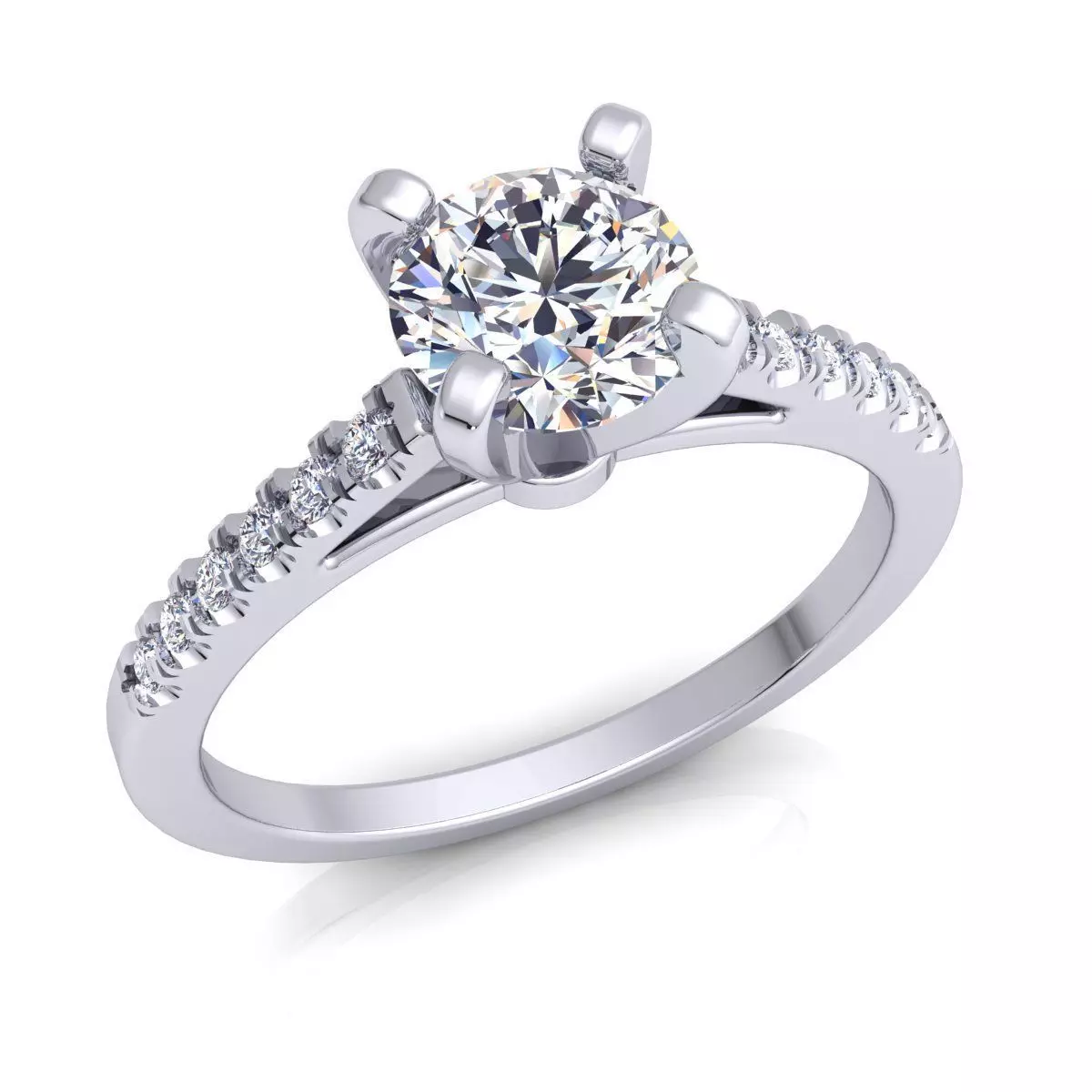 Luxury Solitaire Ring  3D print model_0