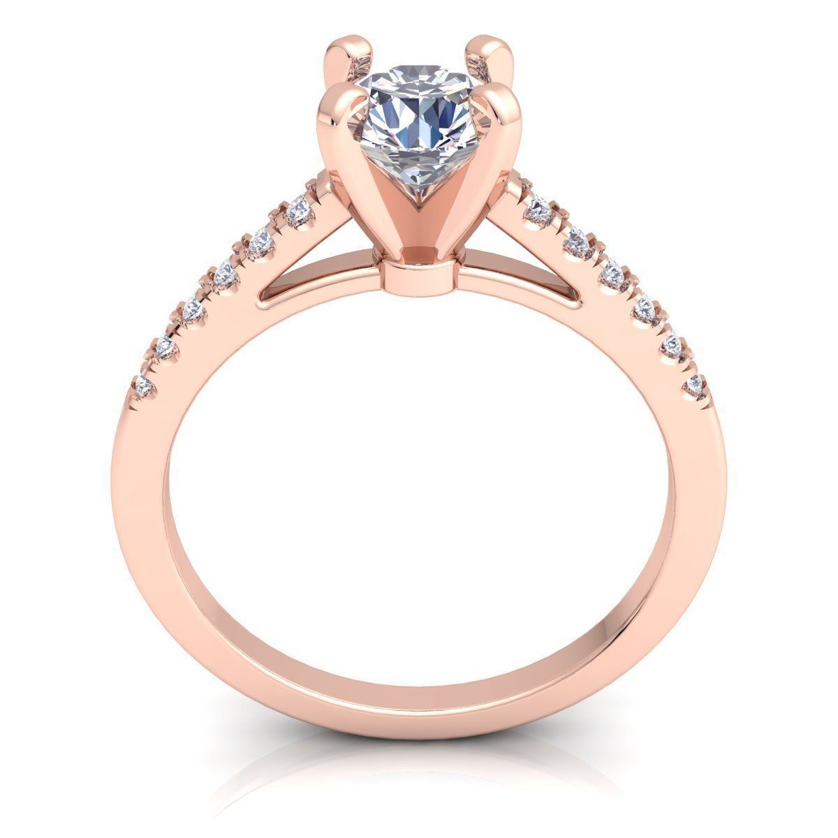 Luxury Solitaire Ring  3D print model_4