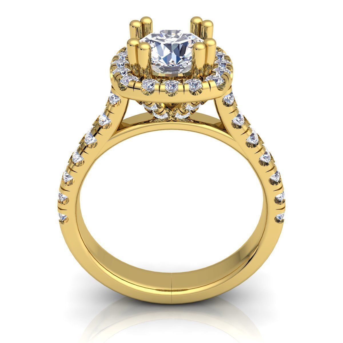 Halo With Micro Cut Ring 3D print model_3