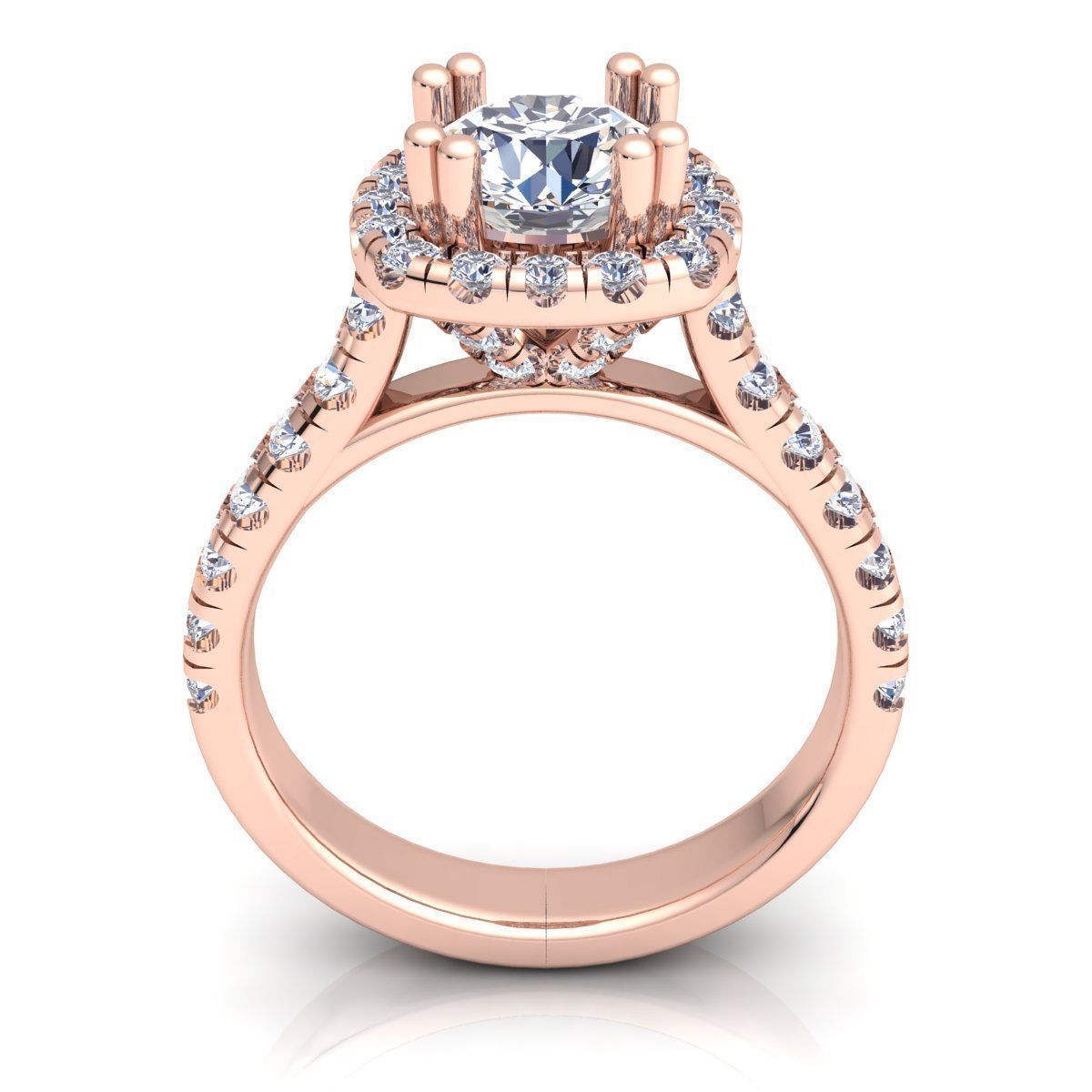 Halo With Micro Cut Ring 3D print model_4