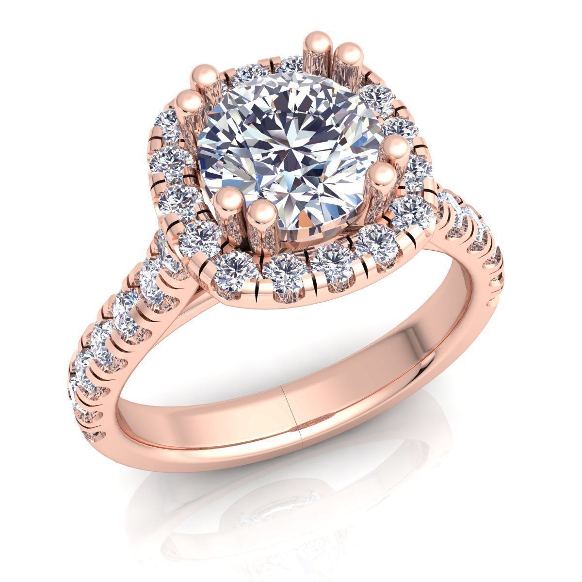 Halo With Micro Cut Ring 3D print model_2