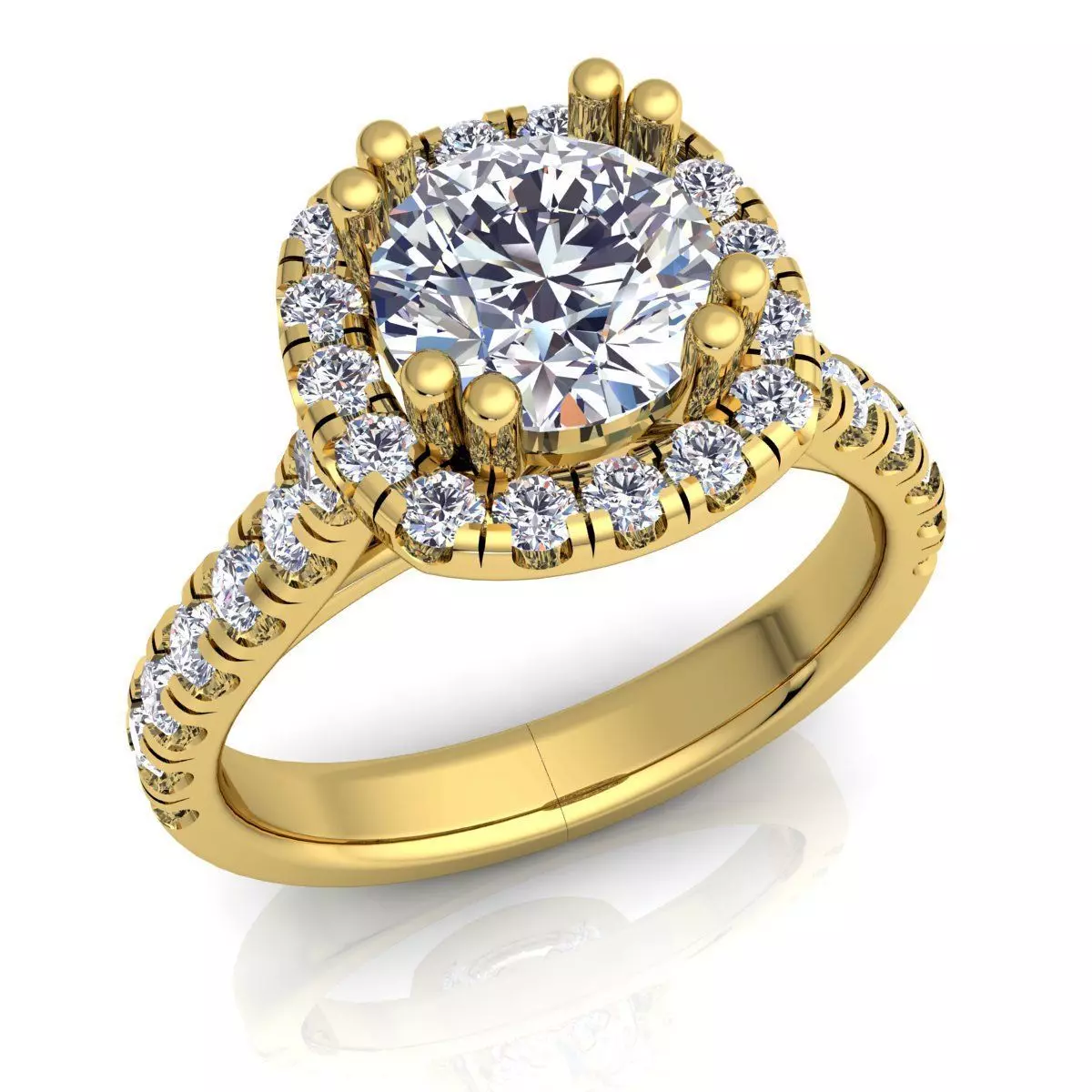 Halo With Micro Cut Ring 3D print model_0