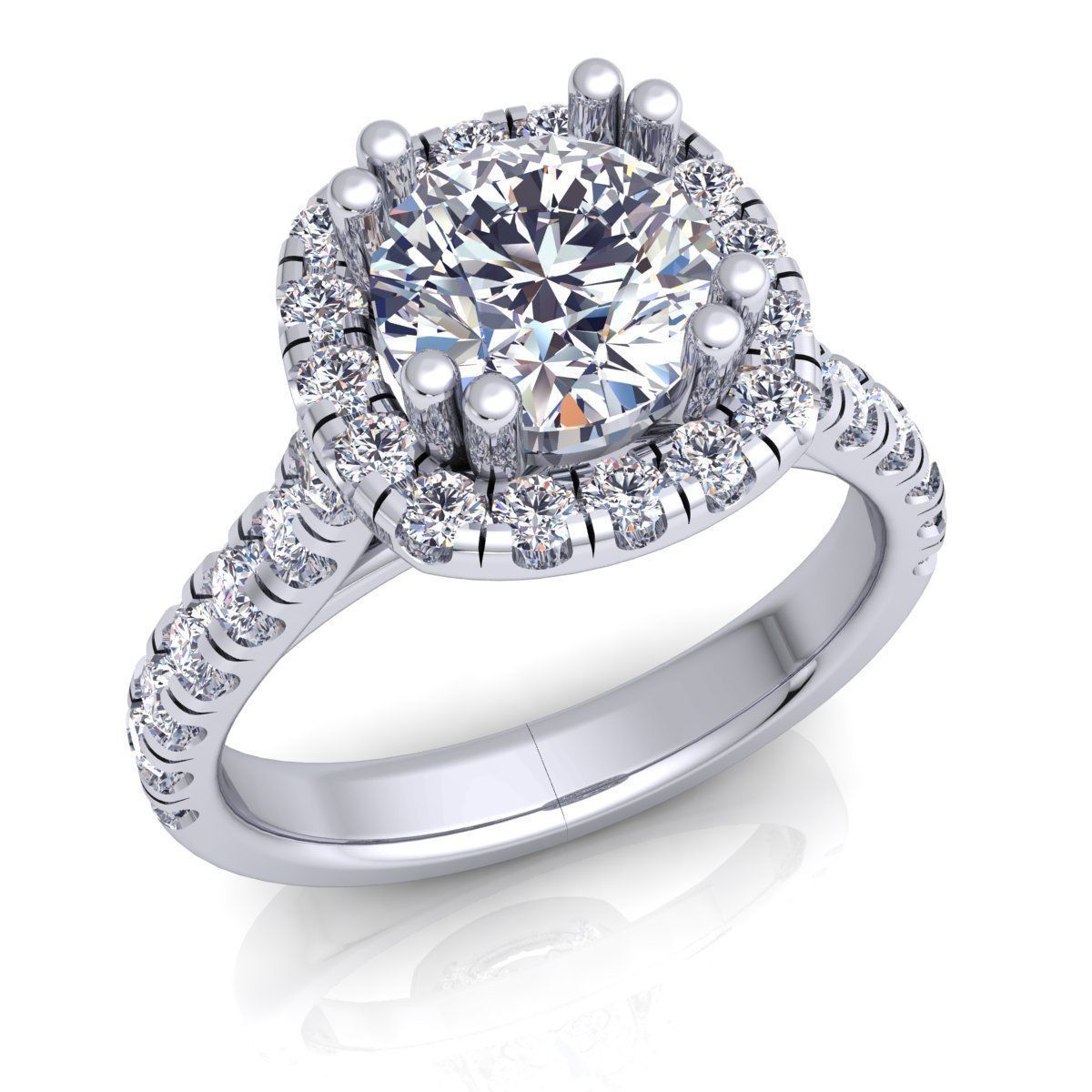 Halo With Micro Cut Ring 3D print model_1