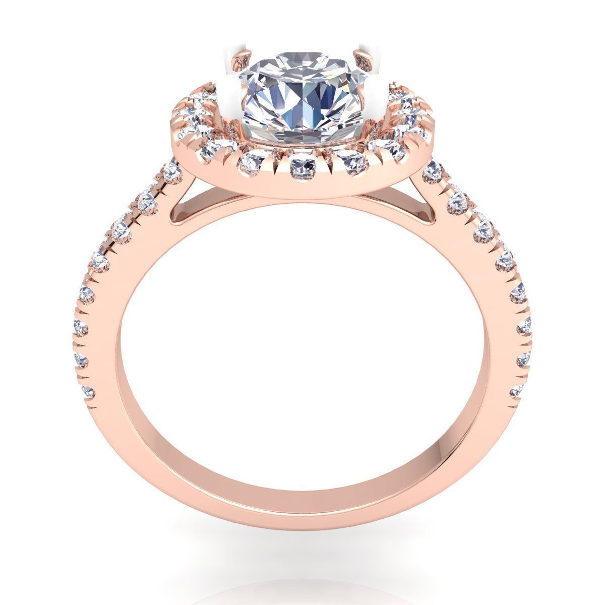 Fancy Woman Diamond Ring 3D print model_4