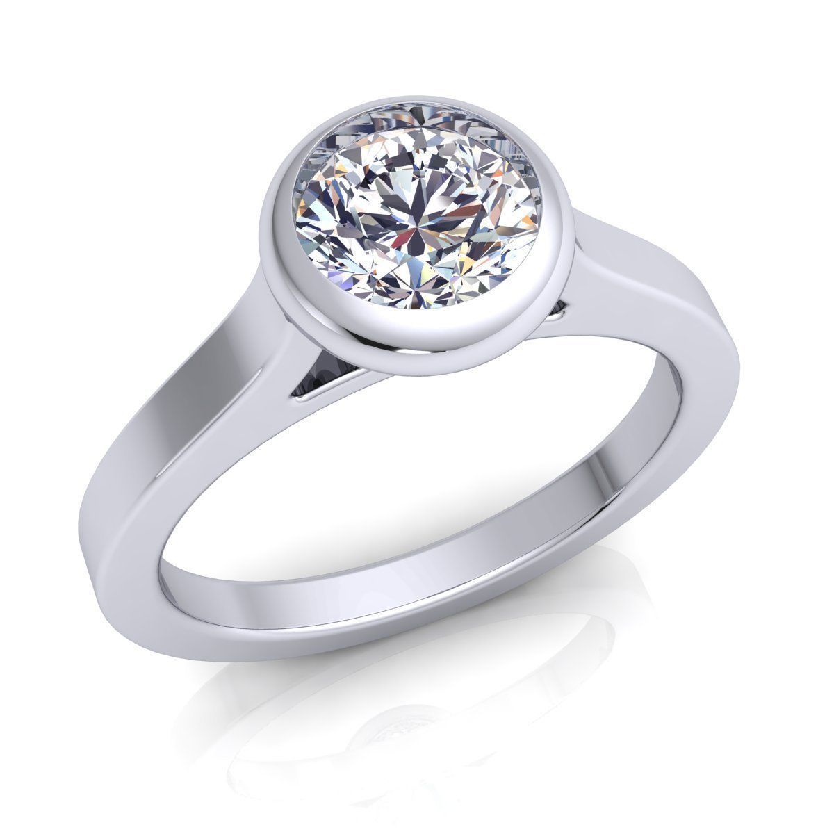 Solitaire Ring 3D print model_2