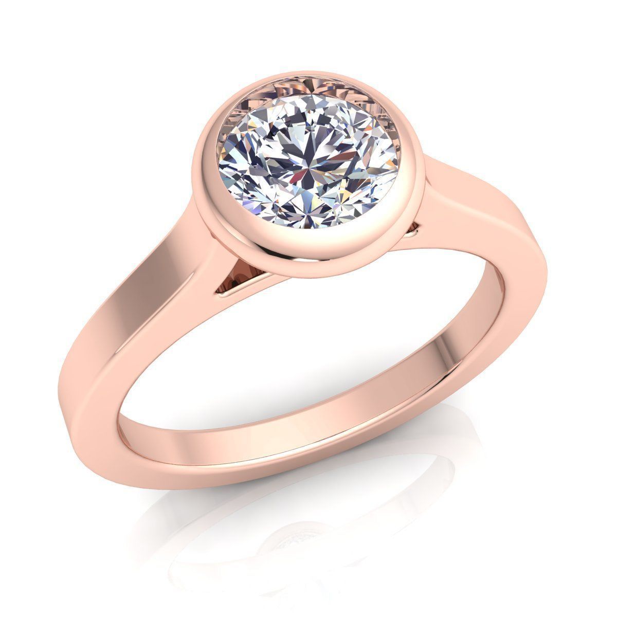 Solitaire Ring 3D print model_1