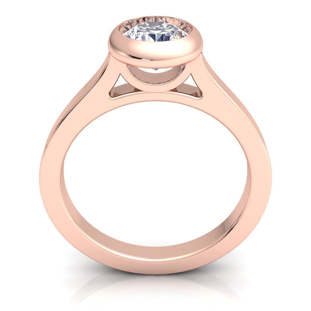 Solitaire Ring 3D print model_4
