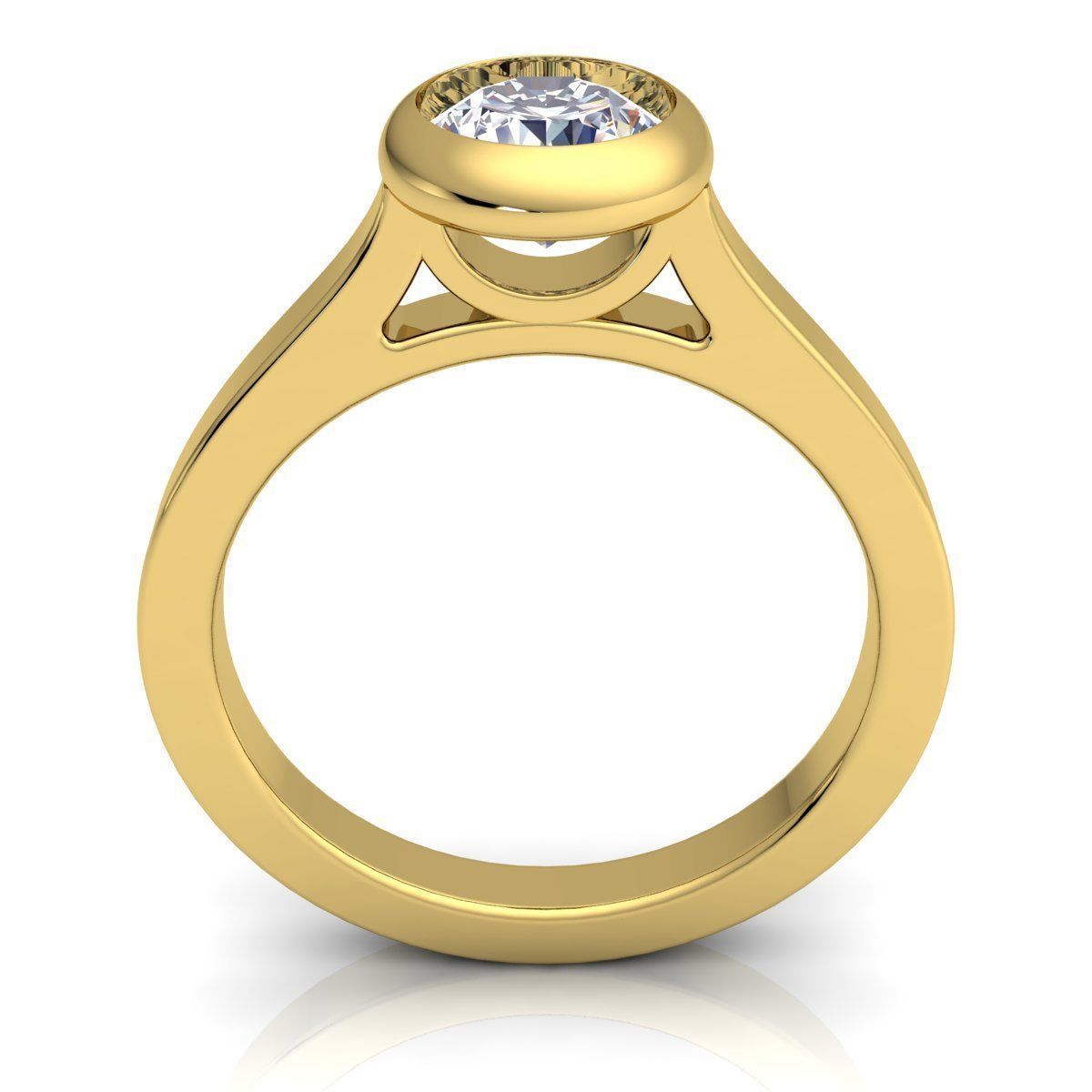 Solitaire Ring 3D print model_3