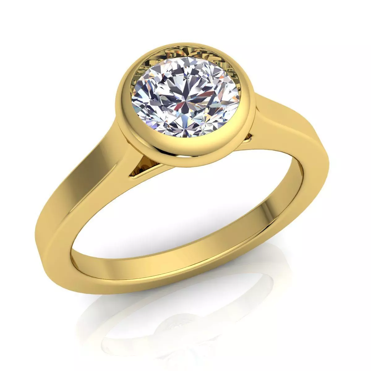 Solitaire Ring 3D print model_0