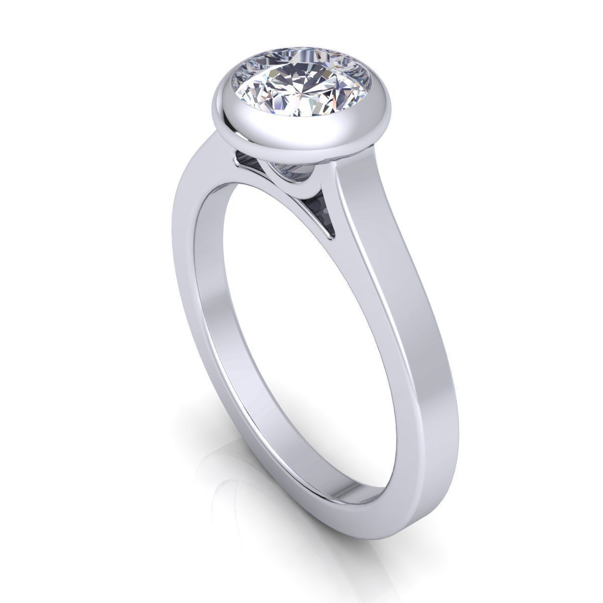 Solitaire Ring 3D print model_8