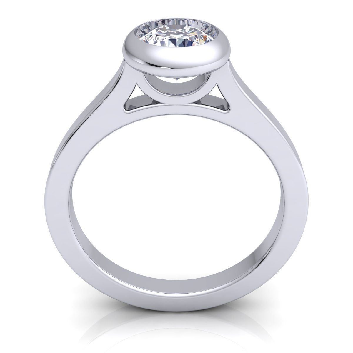 Solitaire Ring 3D print model_5
