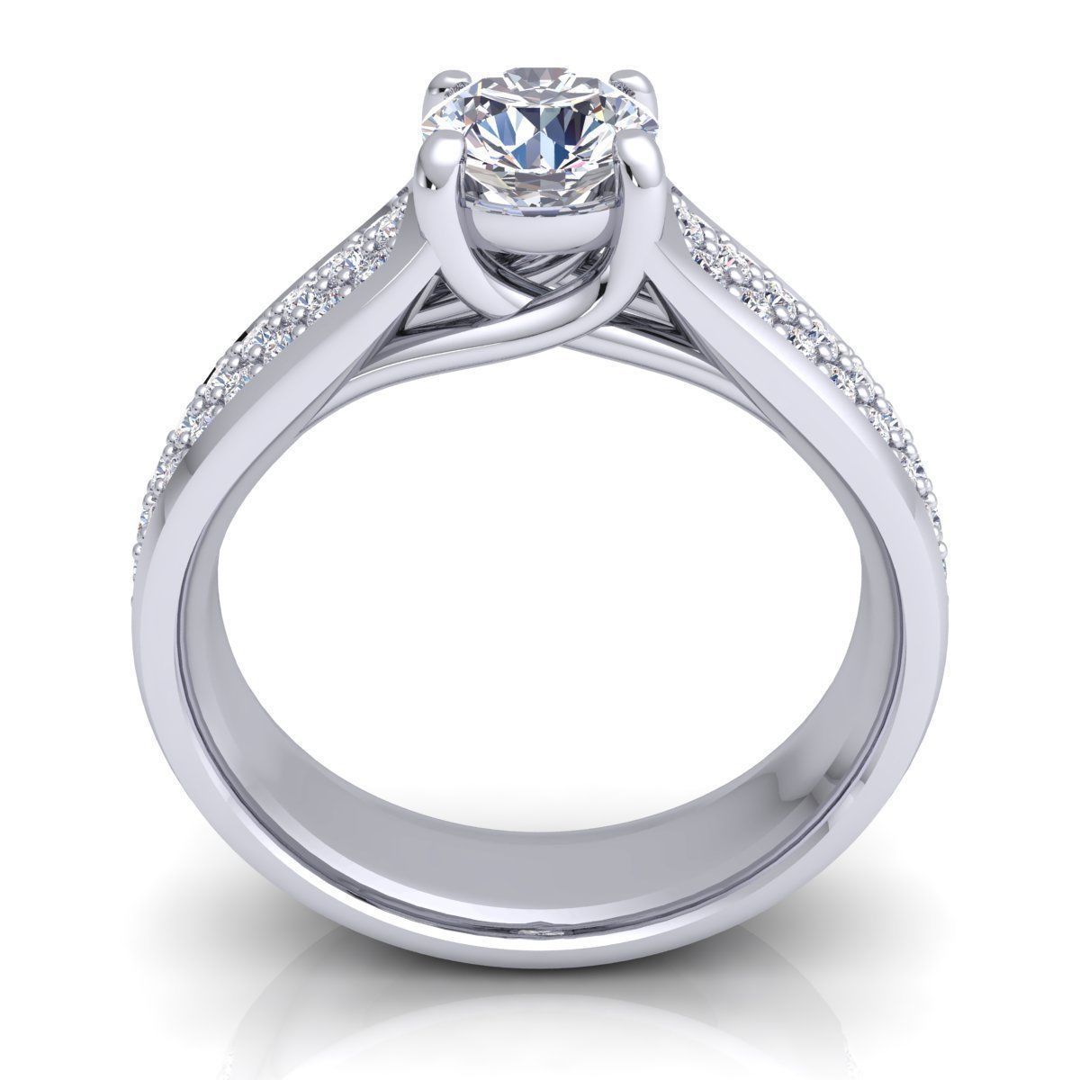 Luxury Solitaire Ring 3D print model_5