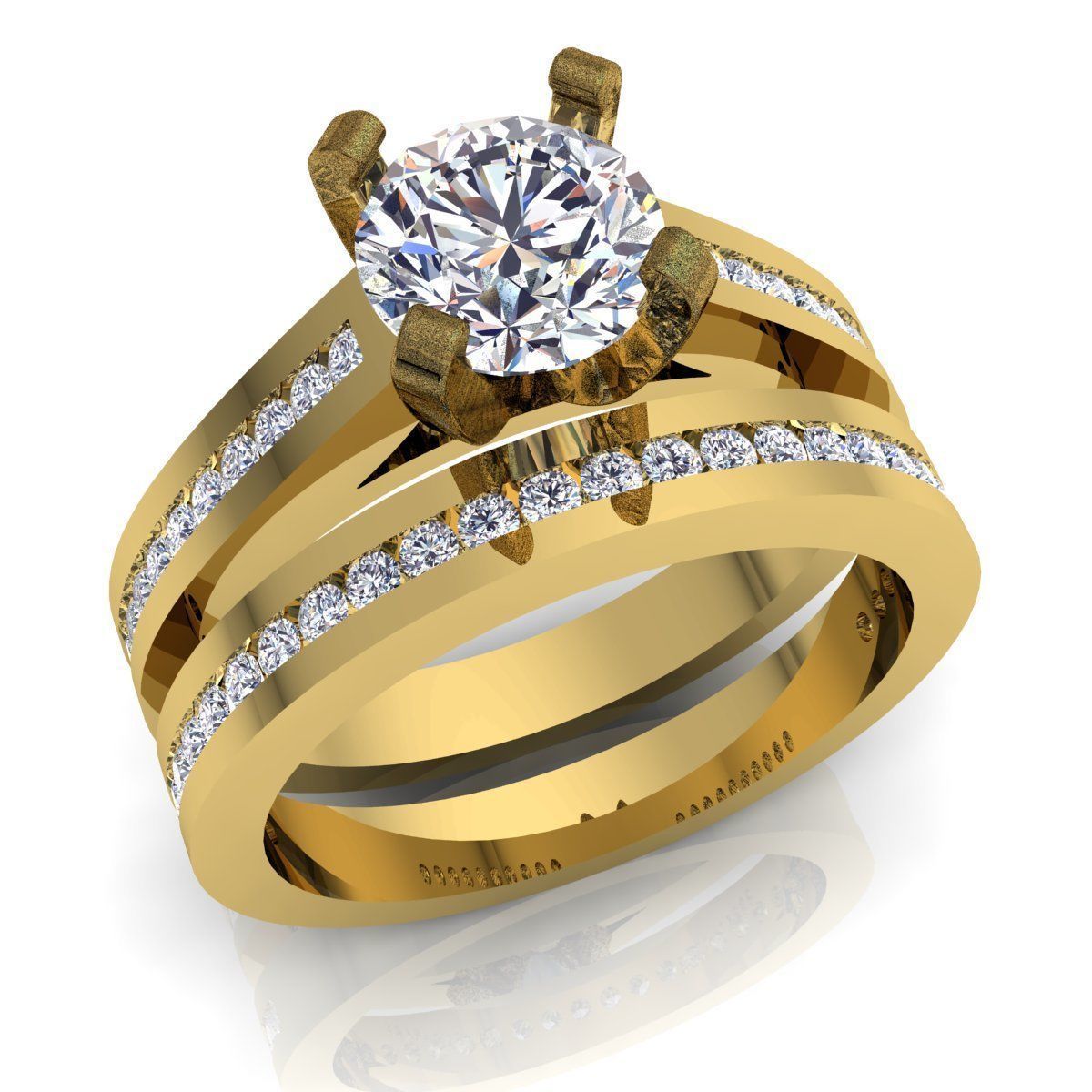 Fancy Wedding set 3D print model_2