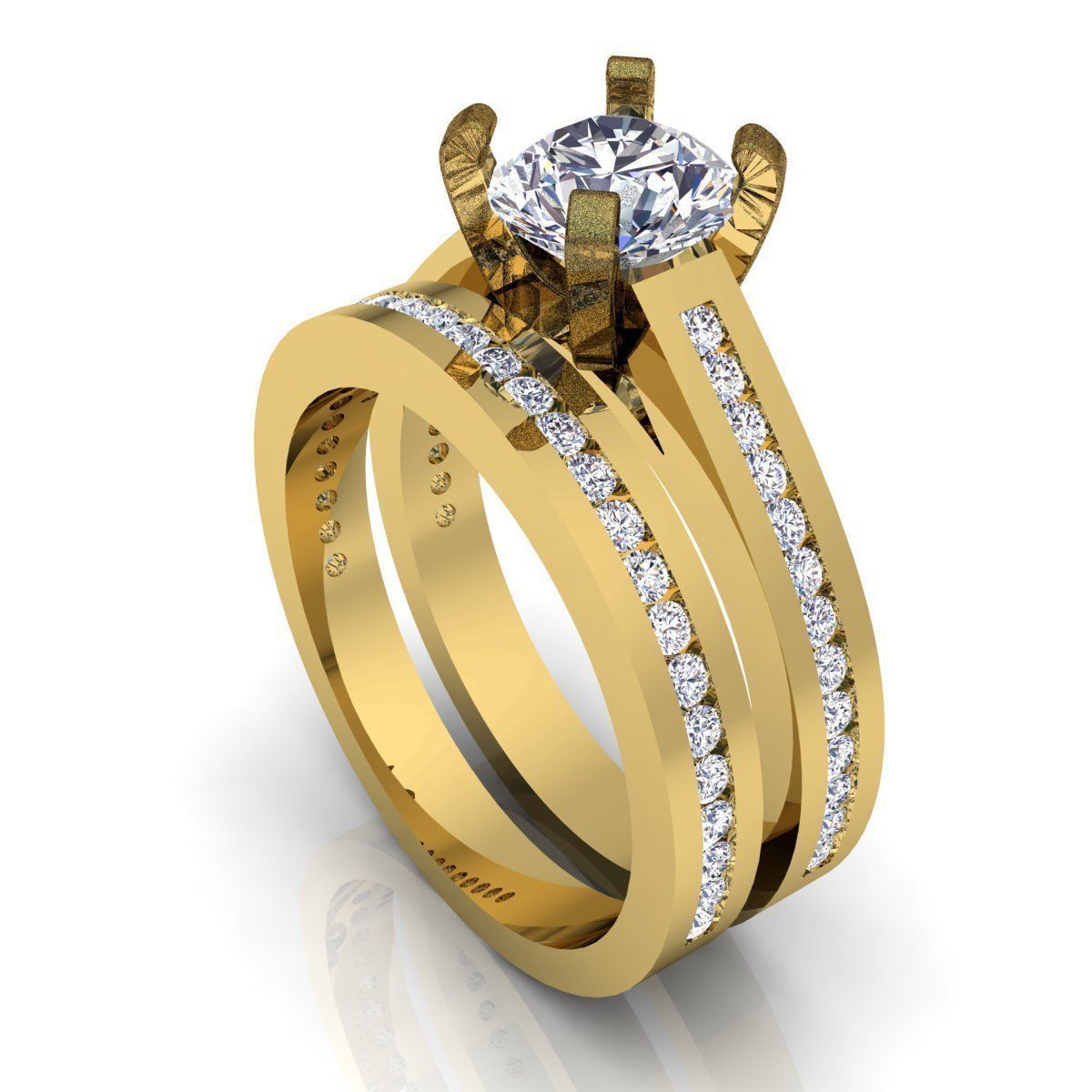 Fancy Wedding set 3D print model_6