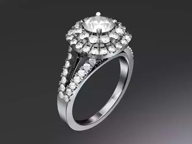 Engagement ring 6mm center stone