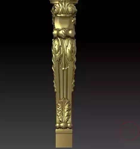 Classic chair legs of luxurious gold interior inlaid with CNC 