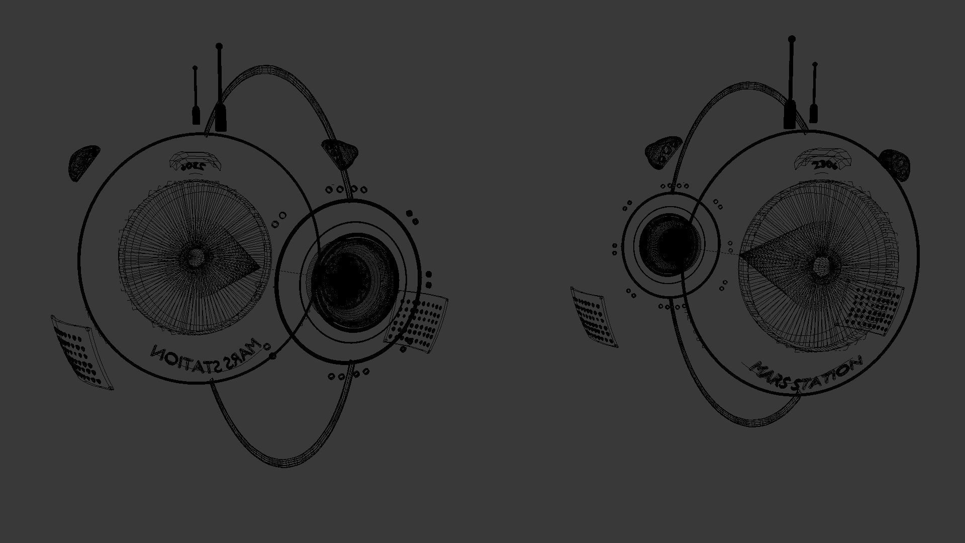 Sci-fi robot - flying robot - camera robot  Free 3D model_14