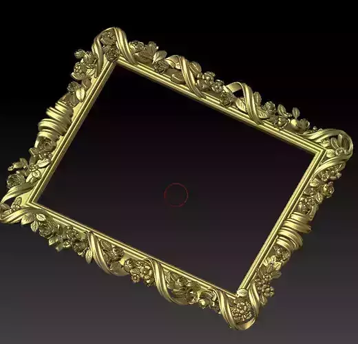 Classic frame of luxurious gold interior inlaid with gold  3D model