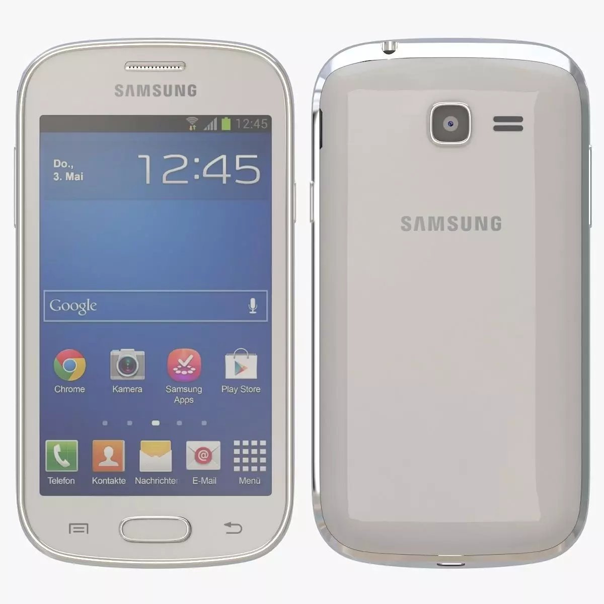 Samsung Galaxy fresh s7390 White 3D model_0
