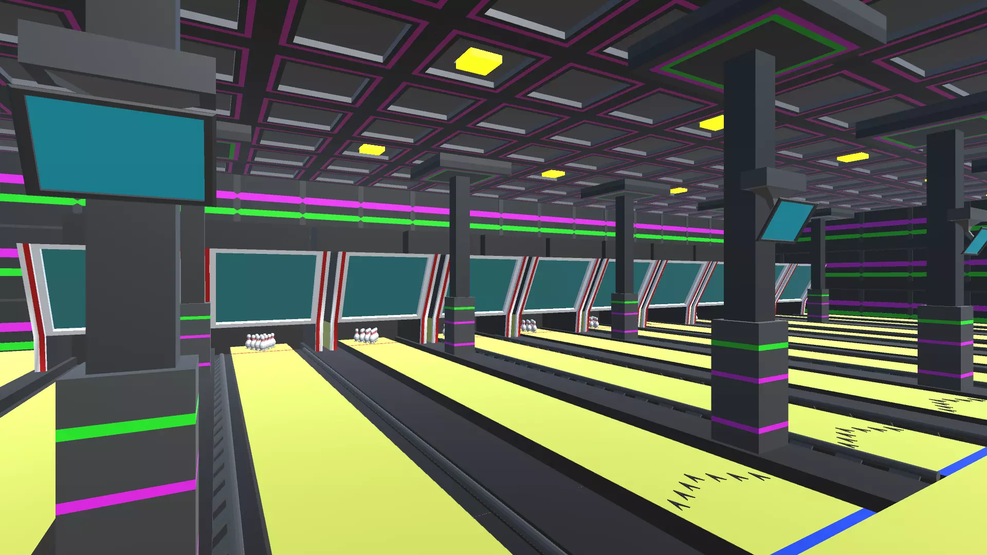 9t5 Low Poly Bowling Alley Low-poly 3D model_0
