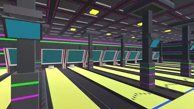 9t5 Low Poly Bowling Alley