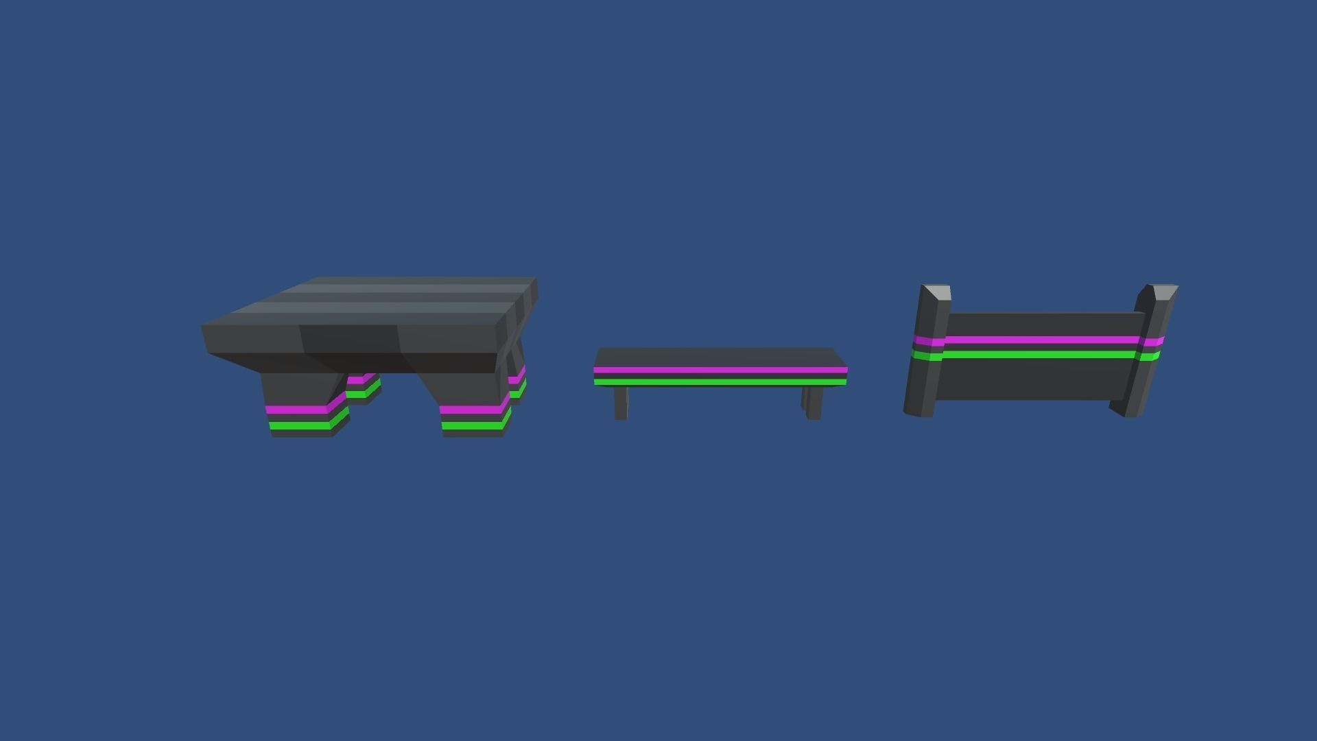 9t5 Low Poly Bowling Alley Low-poly 3D model_12