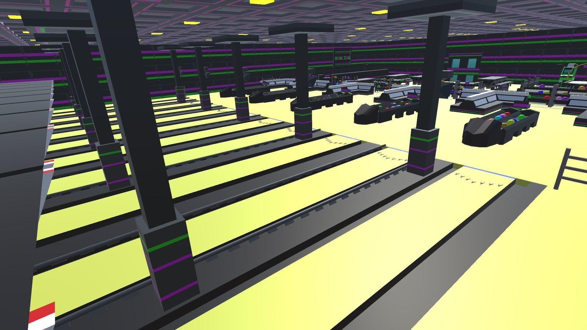 9t5 Low Poly Bowling Alley Low-poly 3D model_1