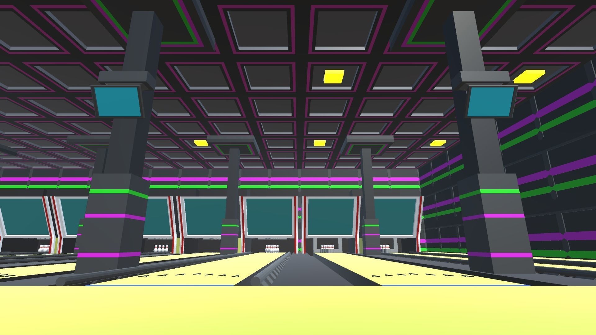 9t5 Low Poly Bowling Alley Low-poly 3D model_2