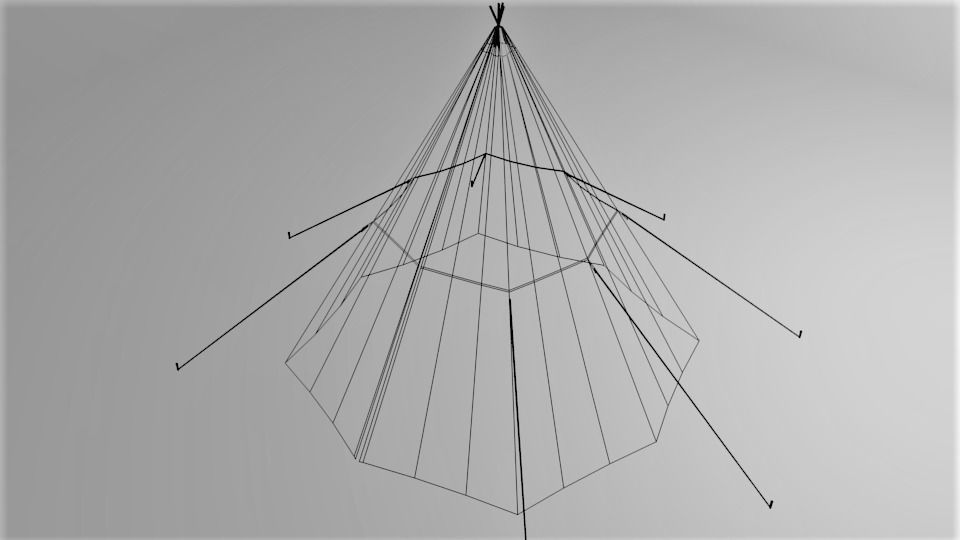 Conical Tent 3D model_5