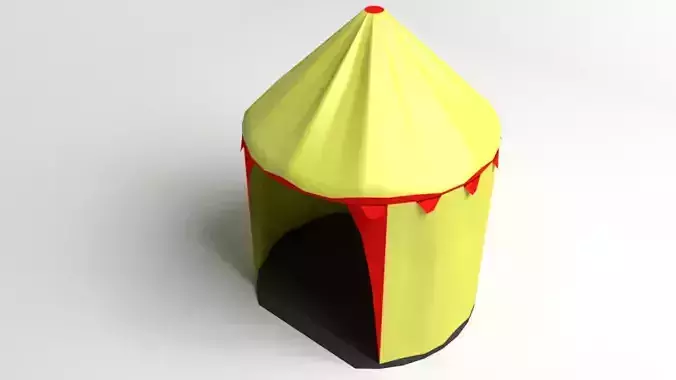 Cylindrical Tent 3D model