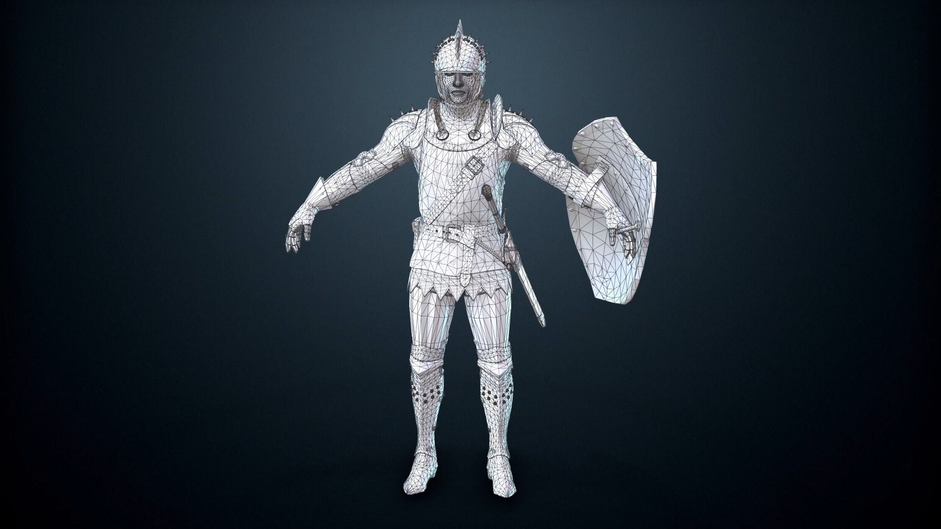 The Dark Knight Low-poly 3D model_24