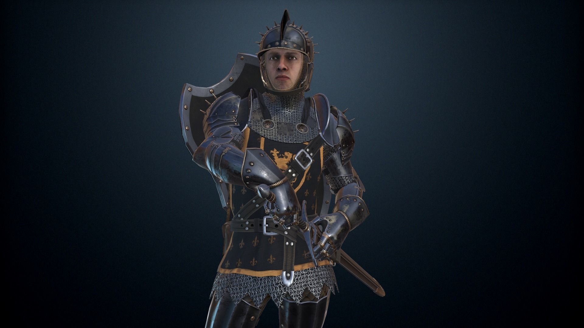 The Dark Knight Low-poly 3D model_3