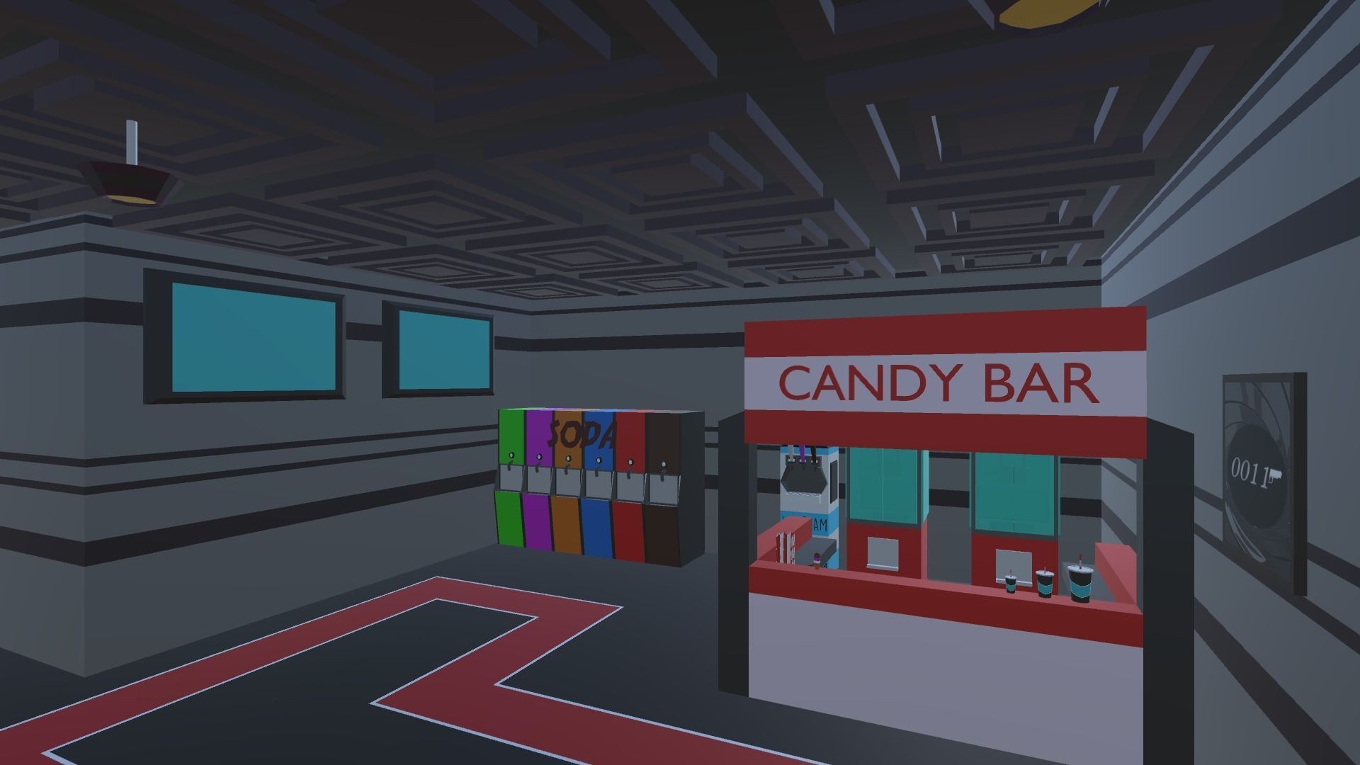 9t5 Low Poly Cinema Low-poly 3D model_2