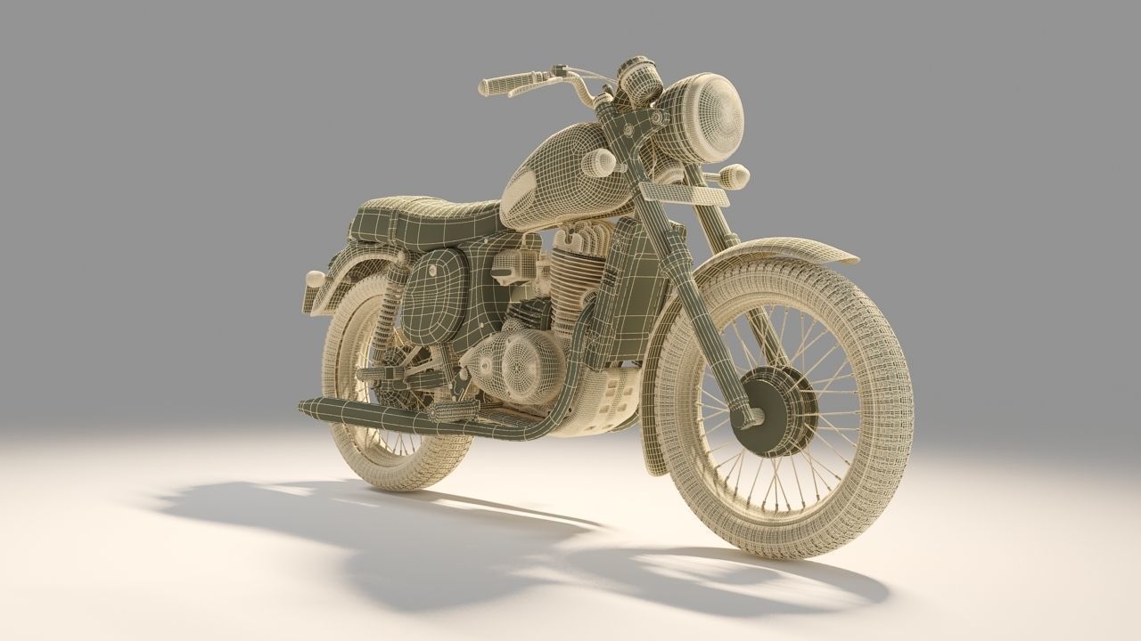 Jawa Forty two  Bike 3D model 3D model_1